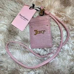 NWT Juicy Couture 2-Pcs Backpack + Lanyard, Blush Heart Deboss, Pink w/ Logos Juicy Couture | Bags | Nwt Juicy Couture 2pcs Backpack  main image 2